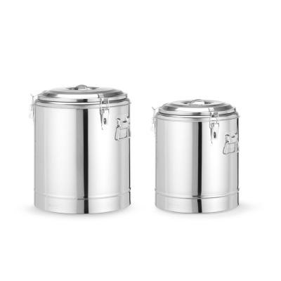 Termoska na přepravu potravin, HENDI, Kitchen Line, 36L, Stříbrná, ⌀400x(H)500mm | 710258